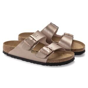 Birkenstock Arizona Birko-Flor Metallic Copper Sandals Women’s 6 Men’s 4 EU 37